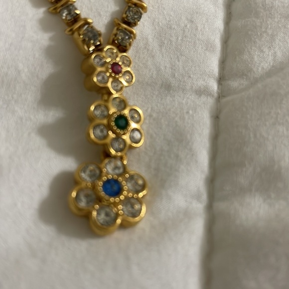 Flower CLUSTER DROP NECKLACE - Picture 5 of 5